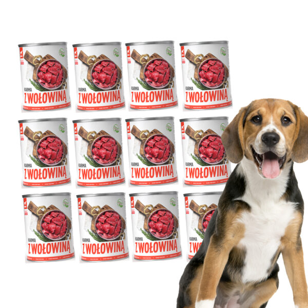 TUF TUF Mokra karma dla psa z wołowiną 800g x 12szt. - obrazek 2
