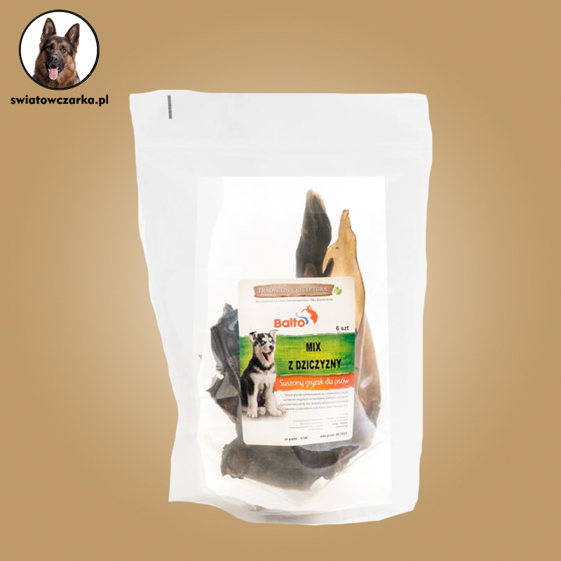 BALTO Zestaw gryzaków z dziczyzny 6 szt. mięso, skóry, uszy i racice z dziczyzny - obrazek 2