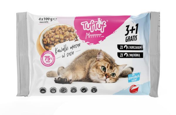 TUF TUF saszetki dla kota 40x100g kurczak, wątróbka - obrazek 2