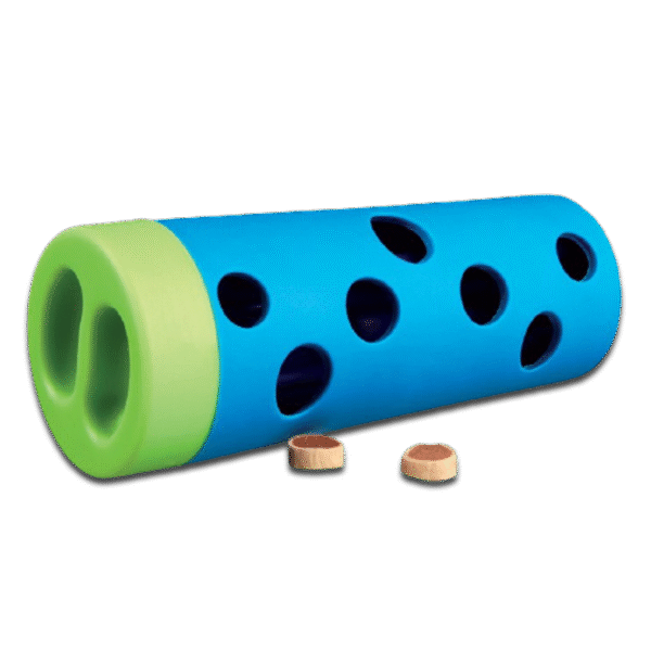 Zabawka dla psaDog Activity Snack Roll'/ Rolka do przysmaków śr. 6/5×14 cm red-blue