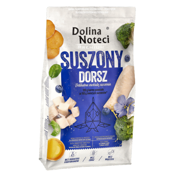Dolina Noteci Premium karma suszona  z dorszem 9 kg