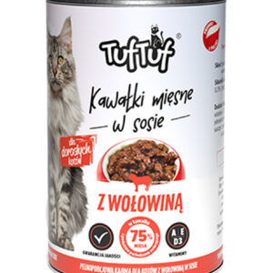 TUF TUF KOT kawałki mięsne z wołowiną 415g