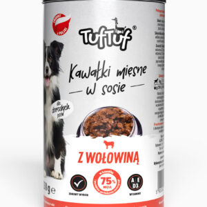 TUF TUF Kawałki mięsne z wołowiną dla psa 1250g