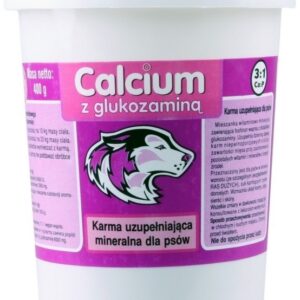[W] Calcium Preparat witaminowy fioletowy z glukozaminą dla psa 400g