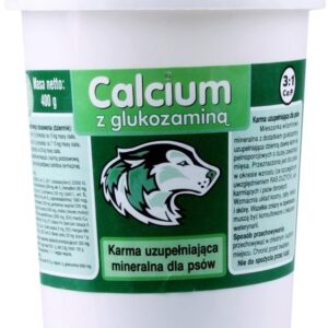 [W] Calcium Preparat witaminowy zielony z glukozaminą dla psa 400g