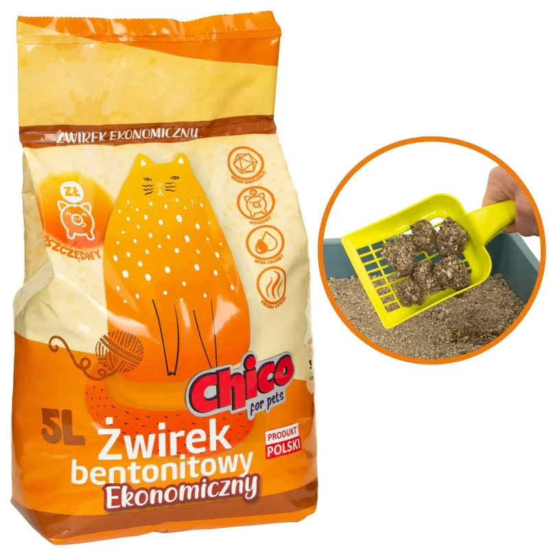 CHICO Żwirek bentonitowy Ekonomiczny 5l - obrazek 2
