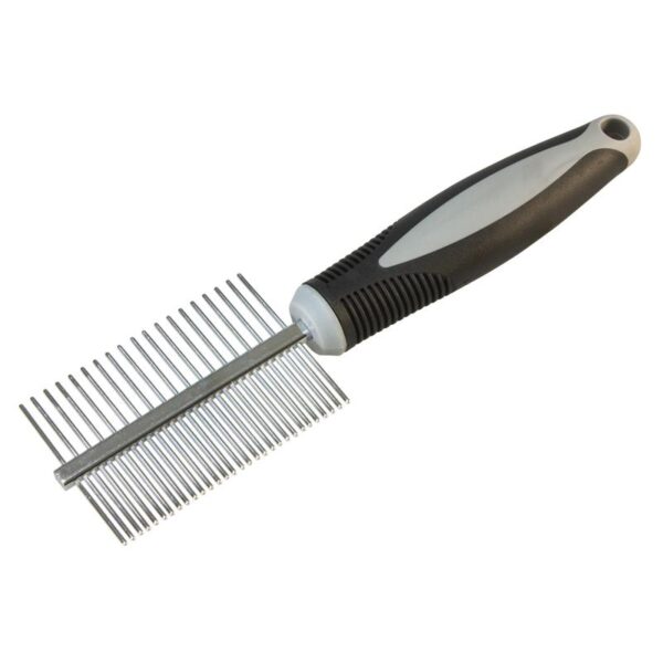 ARQUIVET Podwójny metalowy grzebień 21 x 5,5 cm - obrazek 2