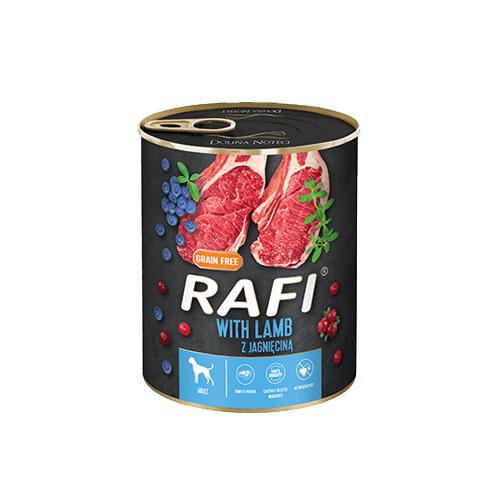 Rafi z jagnięciną, borówką i żurawiną 800 g