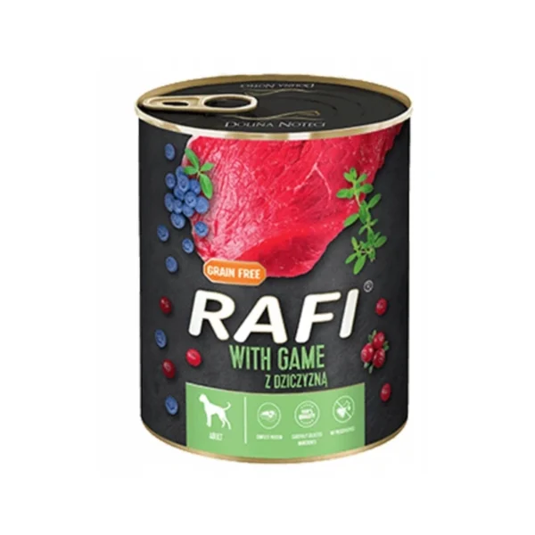 Rafi z dziczyzną, borówką i żurawiną 24 x 400 g - obrazek 2