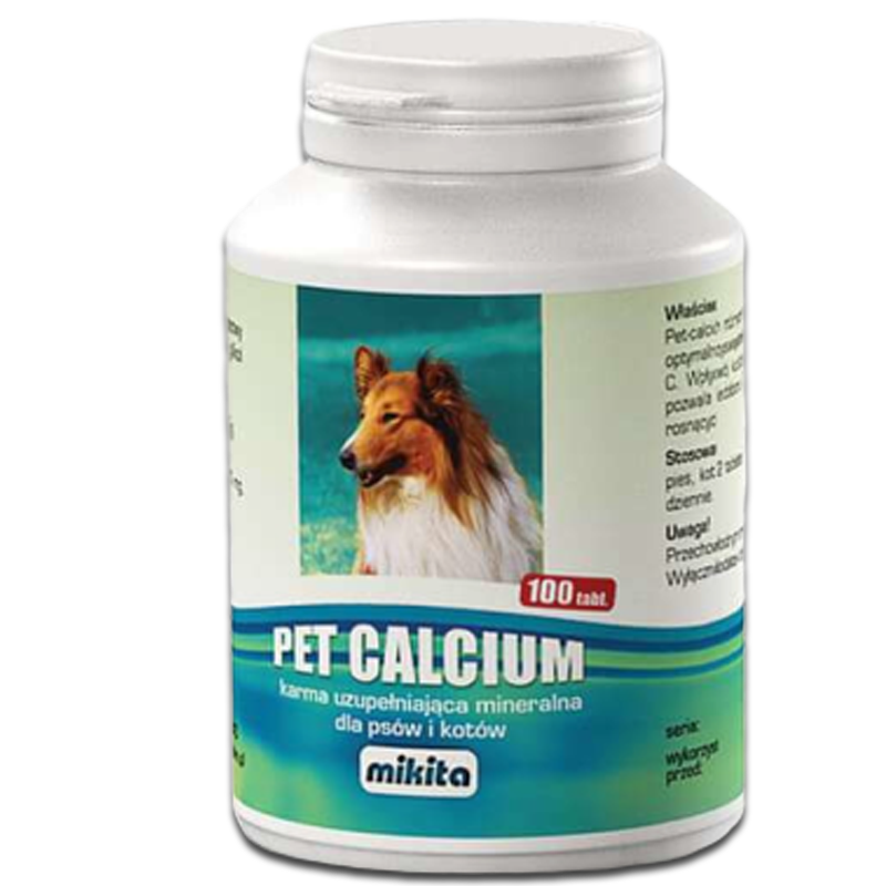 Mikita Pet Calcium - preparat witaminowy z magnezem i wit. C 100 tab.