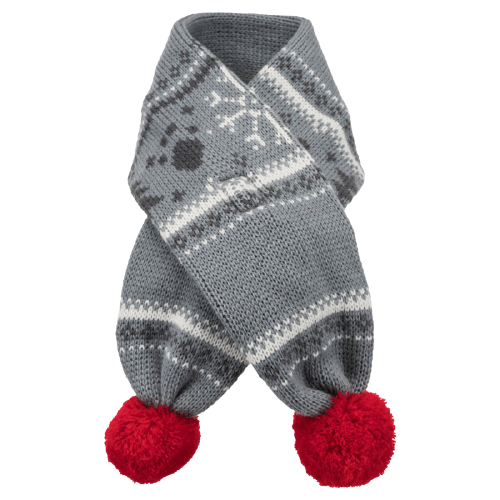 Szalik Xmas - 1 szt M szaro/biały