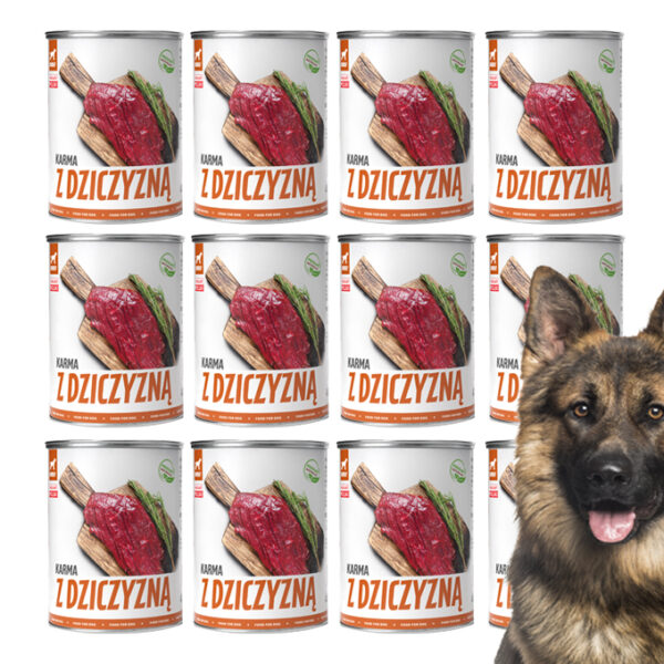 TUF TUF [Zestaw]  Mokra karma dla psa z dziczyzną 400g x 12szt. - obrazek 2