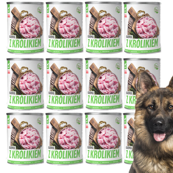TUF TUF [Zestaw] Mokra karma dla psa z królikiem 400g x 12szt. - obrazek 2